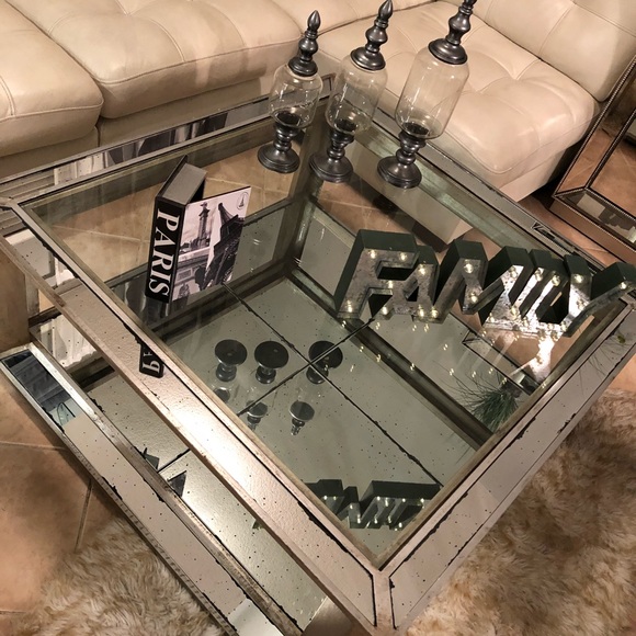Other Z Gallerie Mirrored Coffee Table Poshmark